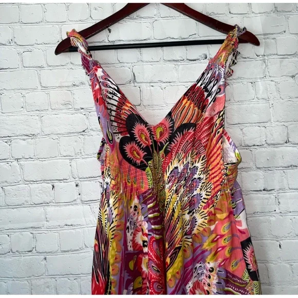 etc. Multicolor long floral dress size S - Picture 5 of 11